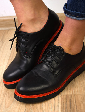 Pantofi Dama Casual Limit Negru Si Rosu